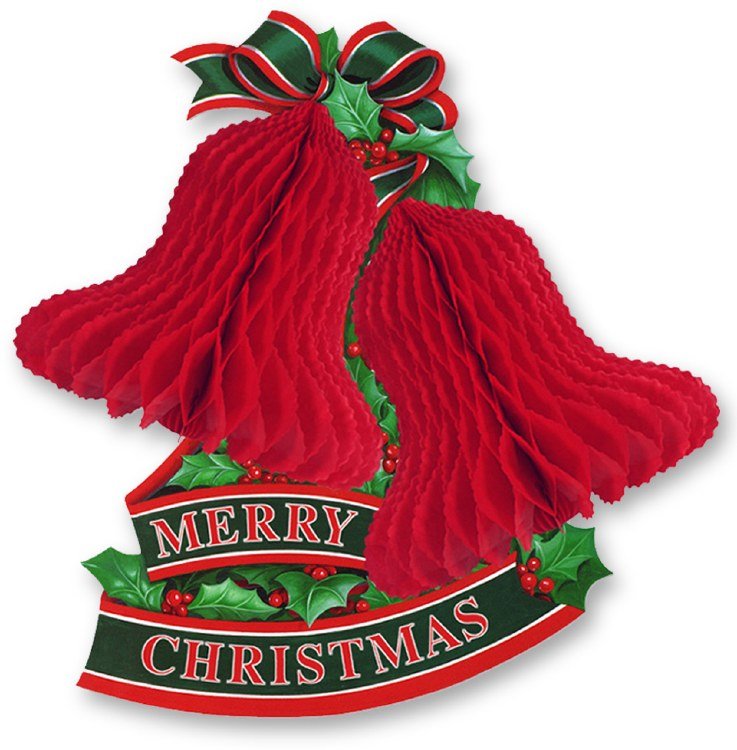 14" Vintage Bells with Holly - Liberty Flag & Specialty