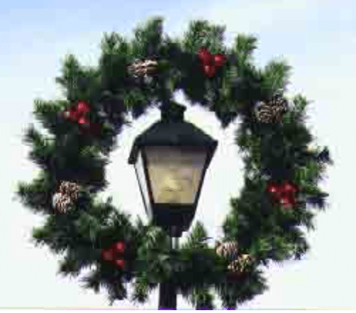 5' Street Light Wreath - Liberty Flag & Specialty