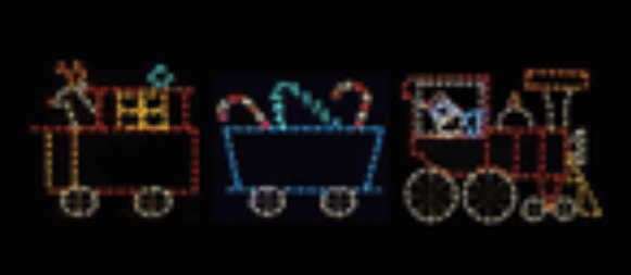 6.5' x 29' Santa Express - C7 bulbs Animated - Liberty Flag & Specialty