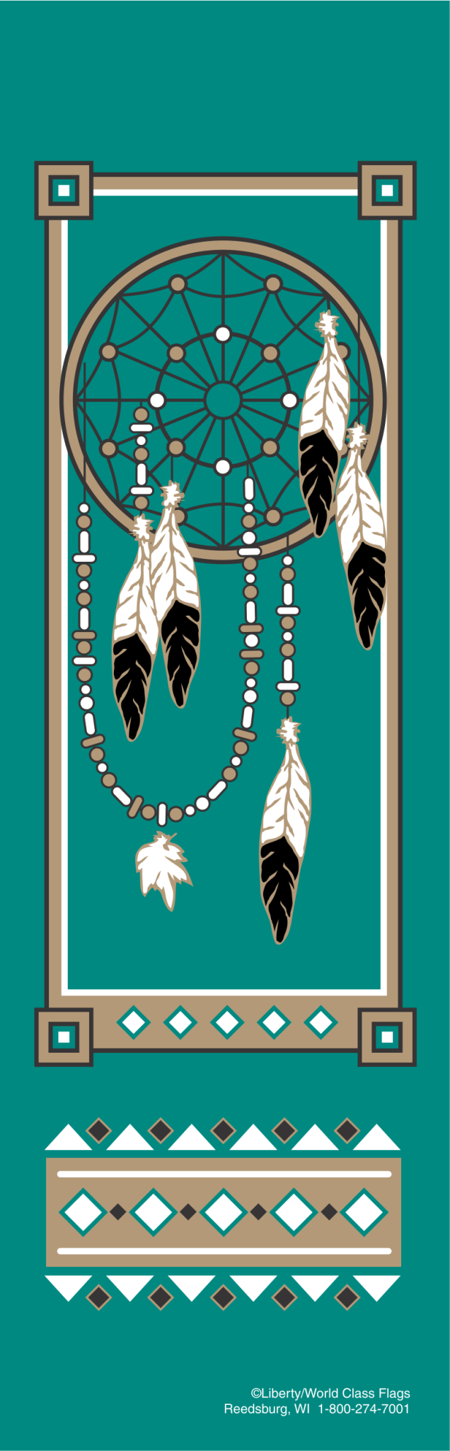 96"x30" Sunbrella Street Banner - Dream Catcher - Liberty Flag & Specialty