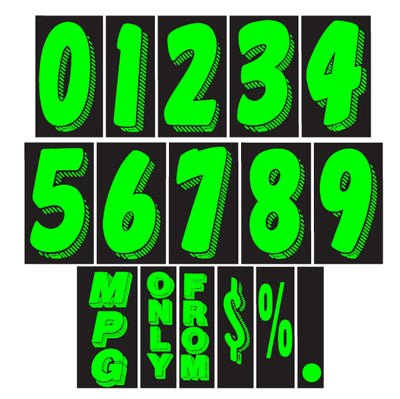 Adhesive Window Numbers (12p) - Liberty Flag & Specialty