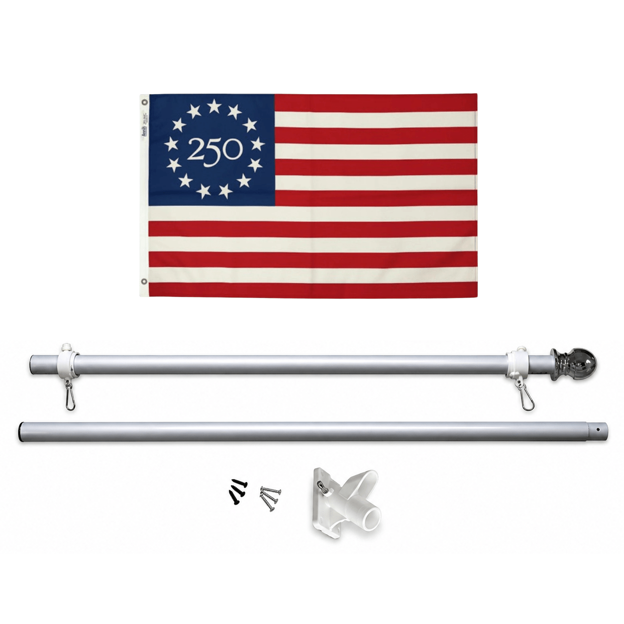 First - Class America 250 Flagpole Kit - Liberty Flag & Specialty