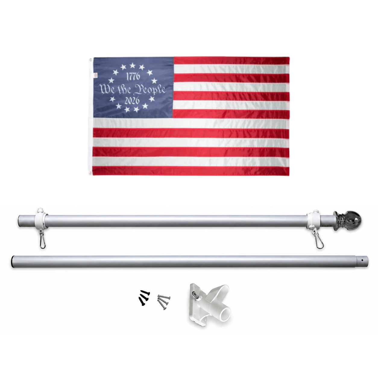 First - Class America 250 Flagpole Kit - Liberty Flag & Specialty