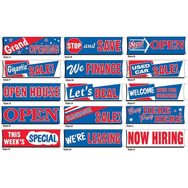 3' x 10' Stock Message Banners - Liberty Flag & Specialty