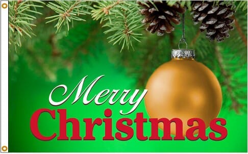3' x 5' Merry Christmas Ornament - Liberty Flag & Specialty