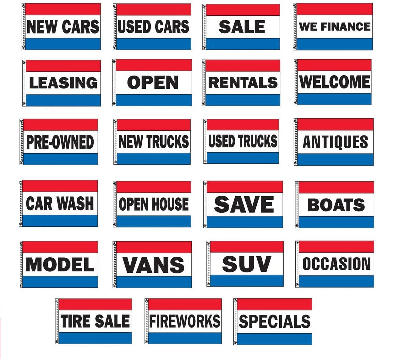 3' x 5' Message Flags R/W/B - Liberty Flag & Specialty