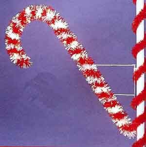 4' Garland Candy Cane Pole Mount - Liberty Flag & Specialty