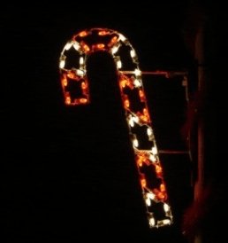 4' Silhouette Candy Cane Pole Mount - Liberty Flag & Specialty
