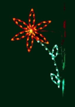 5' Silhouette Poinsettia with Stem Pole Mount - Liberty Flag & Specialty