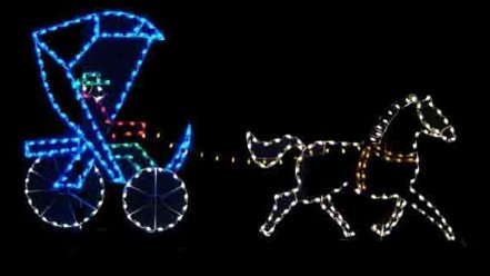 7' x 14' Silhouette Buggy with Horse - Liberty Flag & Specialty