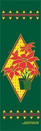 96" x 30" Sunbrella Street Banner - Pointsettia - Liberty Flag & Specialty