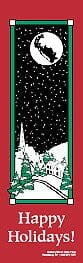 96" x 30" Sunbrella Street Banner - Santa's Flight - Liberty Flag & Specialty