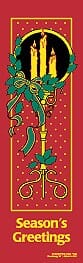 96" x 30" Sunbrella Street Banner - Season's Greetings Candles - Liberty Flag & Specialty