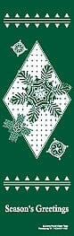 96" x 30" Sunbrella Street Banner - Season's Greetings Snow - Liberty Flag & Specialty