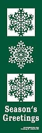 96" x 30" Sunbrella Street Banner - Season's Greetings Snowflakes - Liberty Flag & Specialty