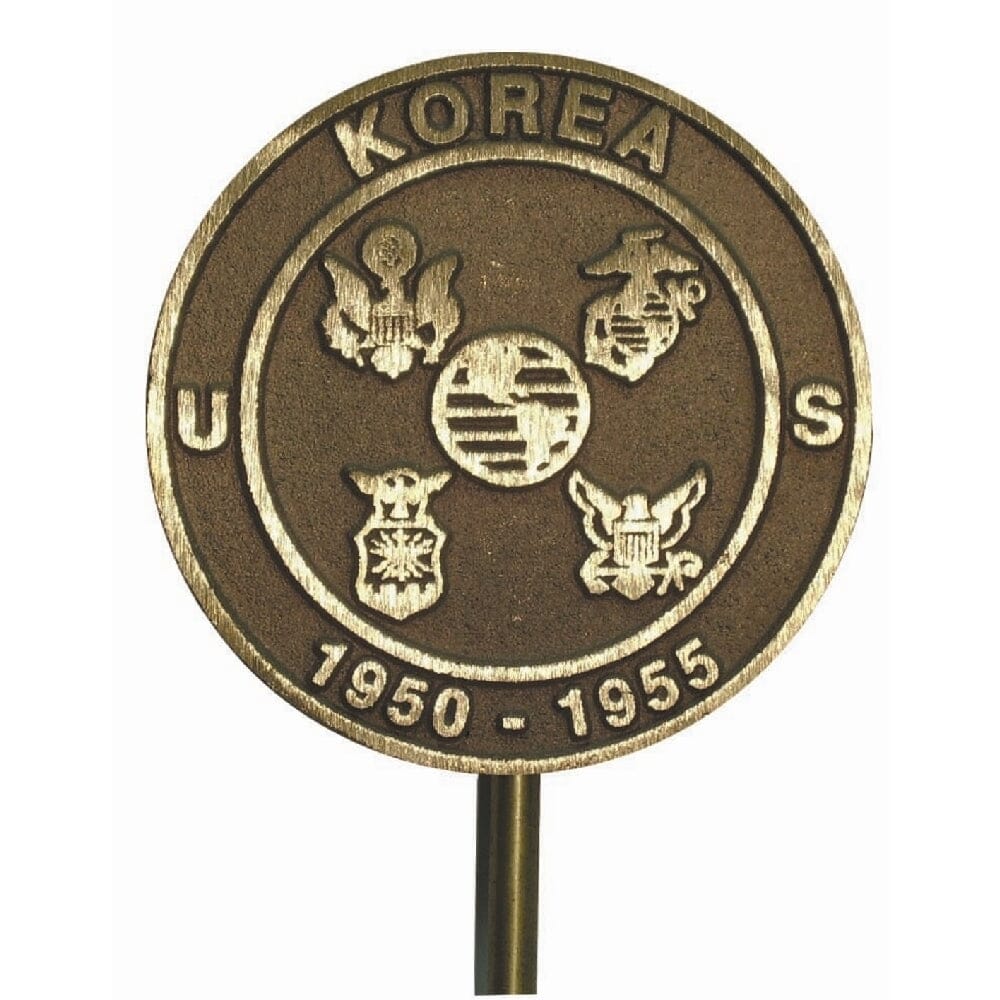 Bronze Grave Markers Liberty Flag & Specialty Korean