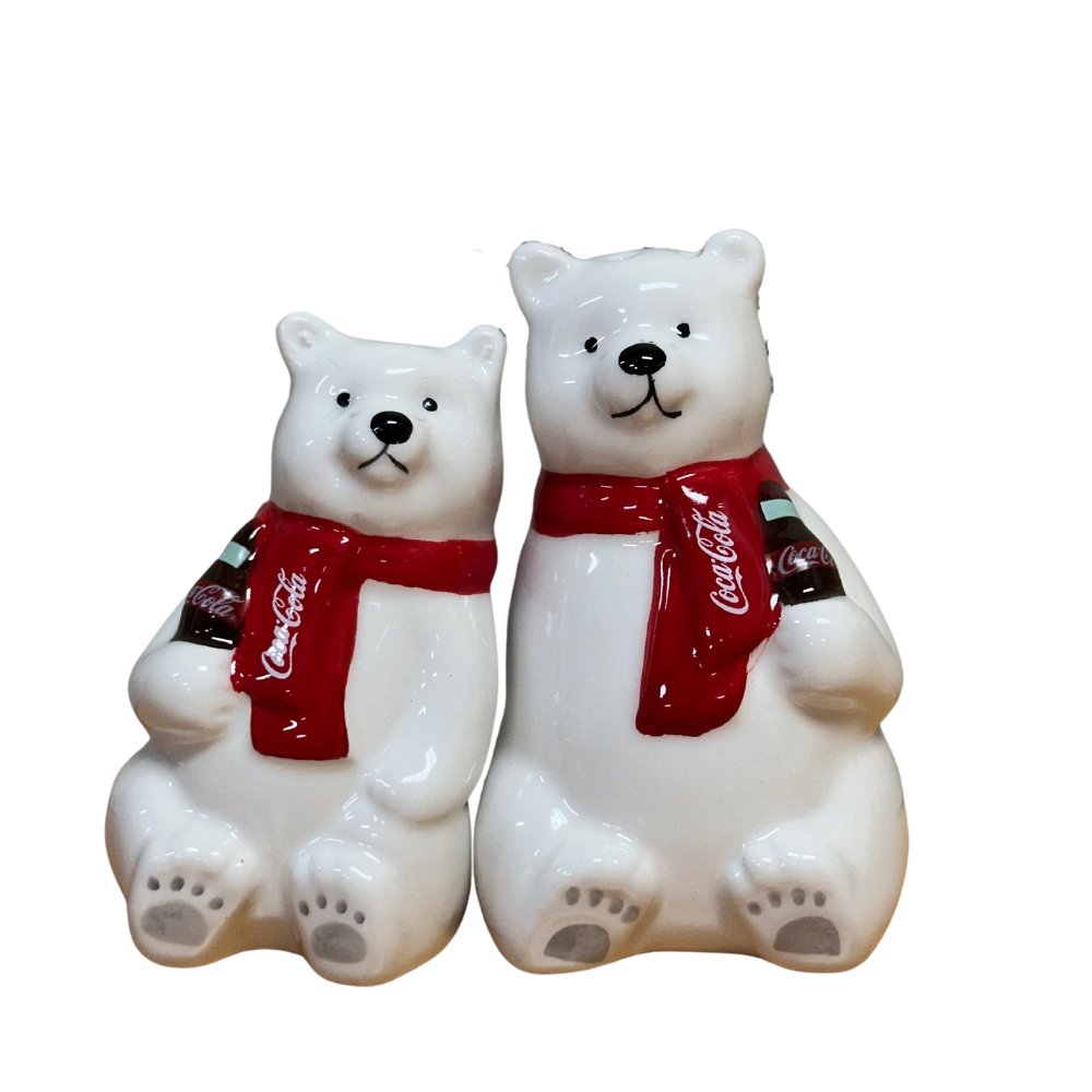 Coca Cola Polar Bears Hugging Salt and Pepper - Liberty Flag & Specialty