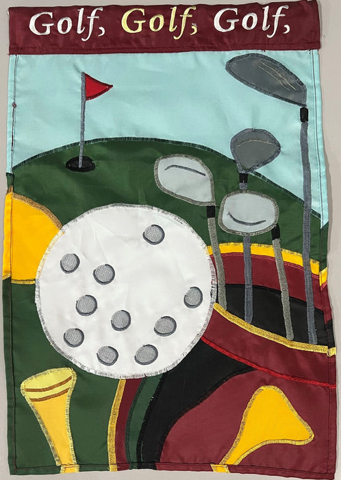 Golf, Golf, Golf Garden Banner - Liberty Flag & Specialty