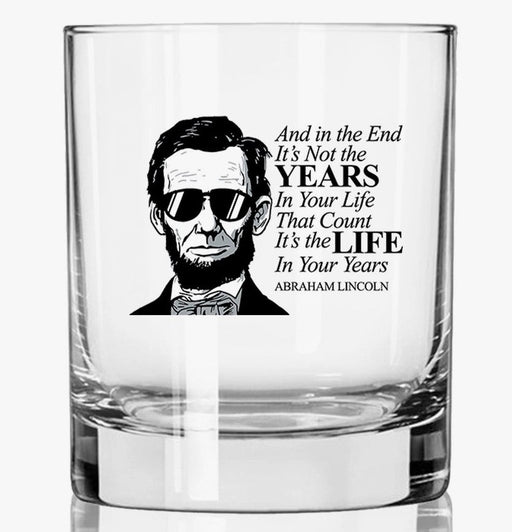 Lincoln in Shades Whiskey Glass - Liberty Flag & Specialty