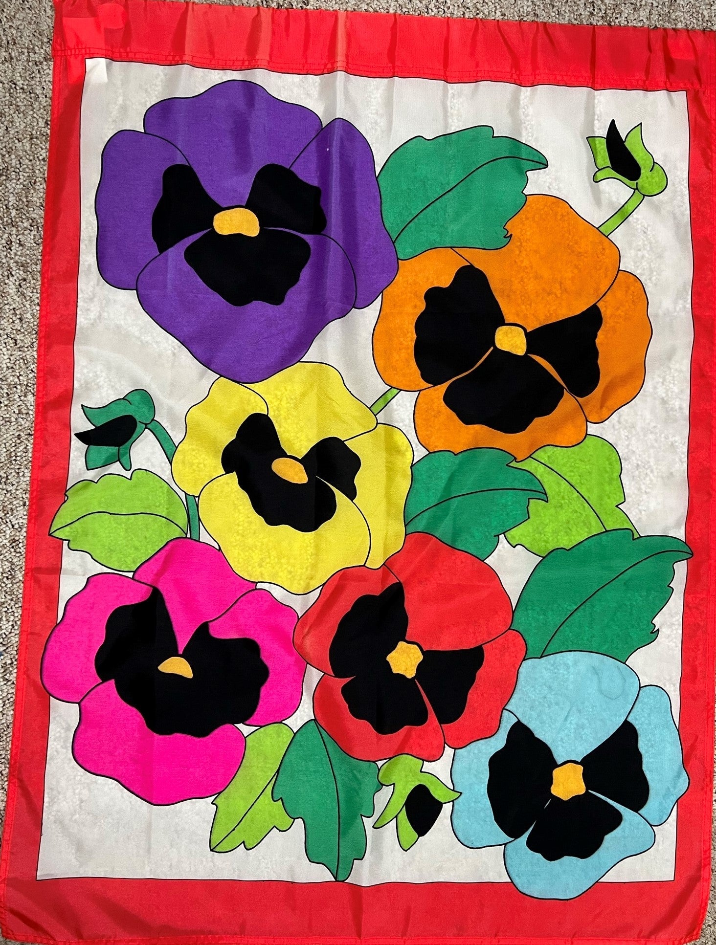 Pansies House Banner - Liberty Flag & Specialty