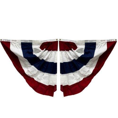 Patriotic Half Pleated Fan - Liberty Flag & Specialty