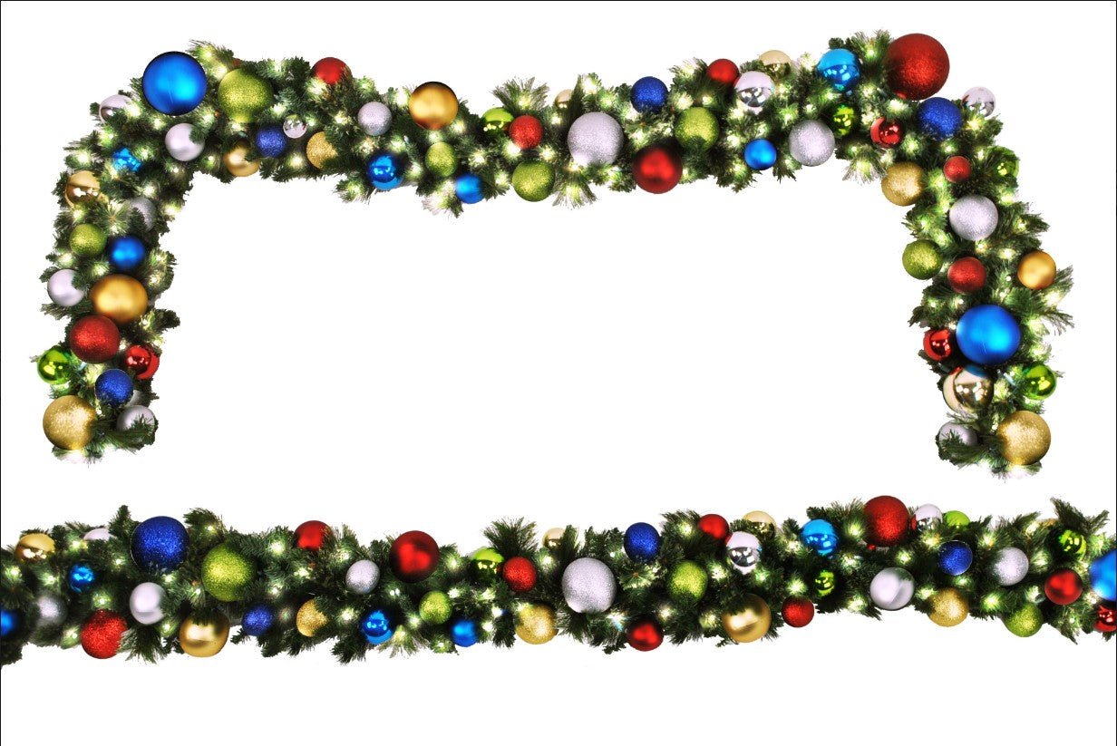 Pre-Decorated 9' Garland Swag - Liberty Flag & Specialty