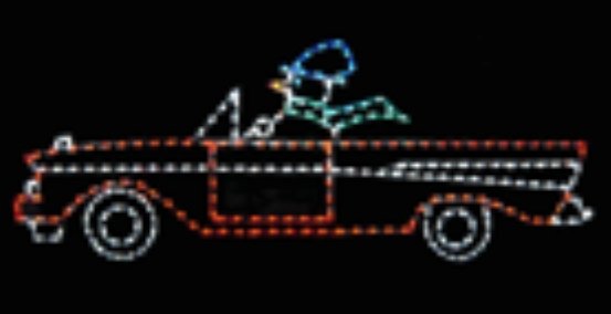 Snowman in a 57 Chevy - Liberty Flag & Specialty