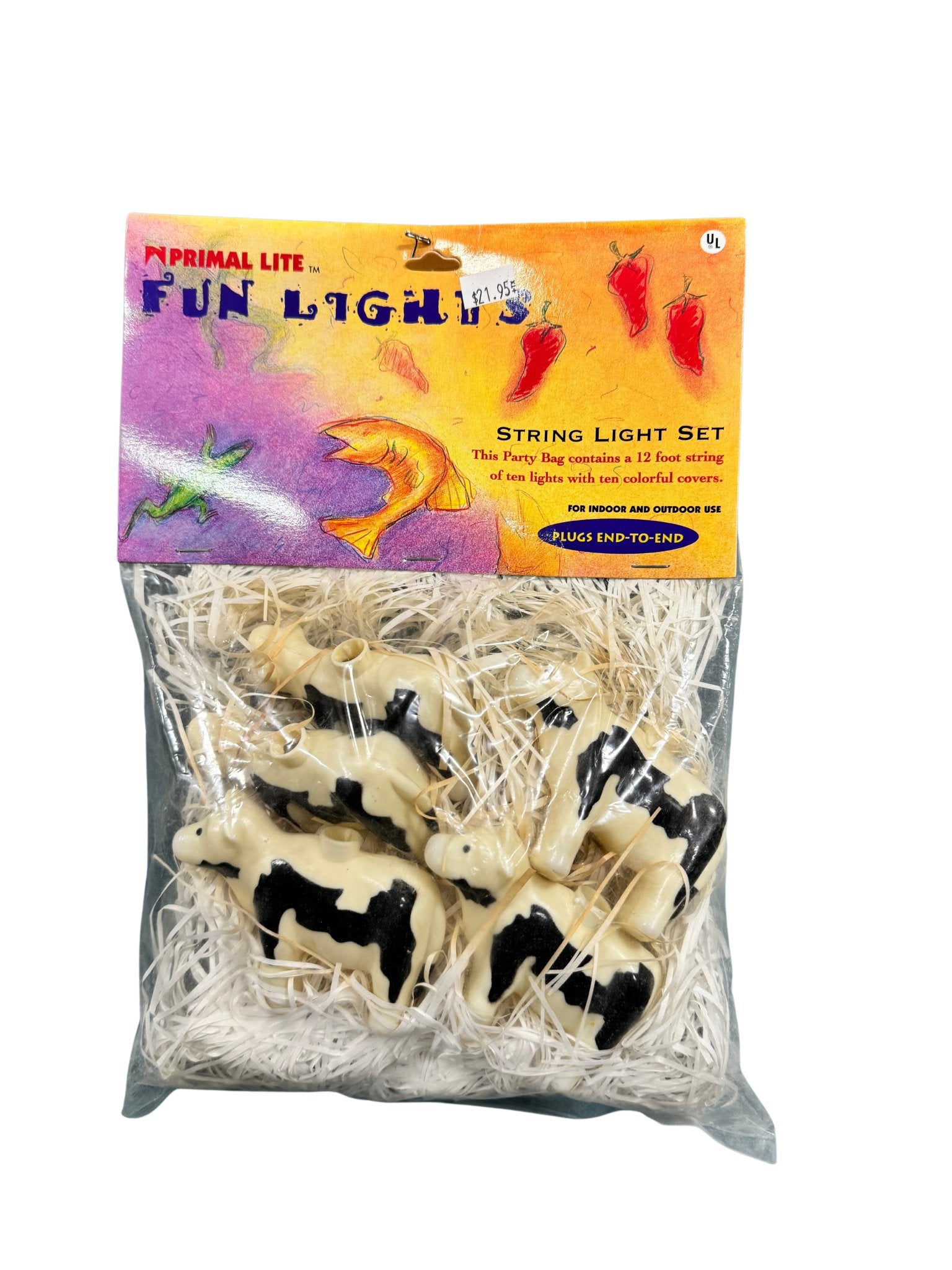 Vintage Cow Holiday Light Set - Liberty Flag & Specialty