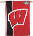 Wisconsin Badgers Banner- Black Stripe - Liberty Flag & Specialty