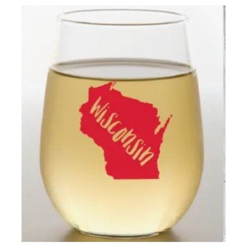 Wisconsin Stemless Wine Tumbler 2-Pack - Liberty Flag & Specialty
