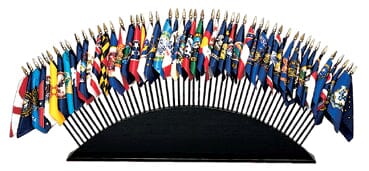 Wooden Base for 50 State Flag Set 4" x 6" - Liberty Flag & Specialty