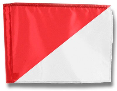 12"x18' 2 - Tone rectangle Golf flag - Liberty Flag & Specialty