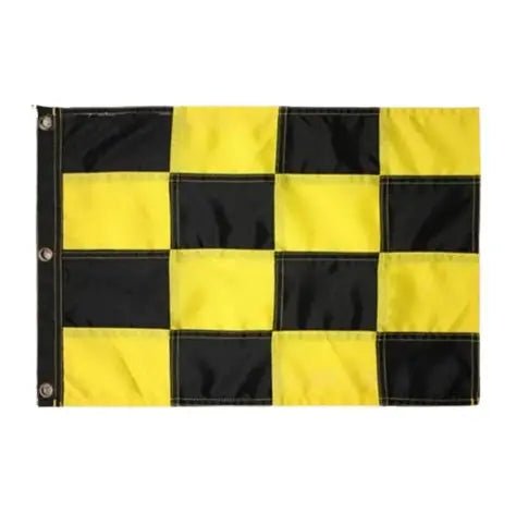 14" X 18" checkered gold flag - Liberty Flag & Specialty
