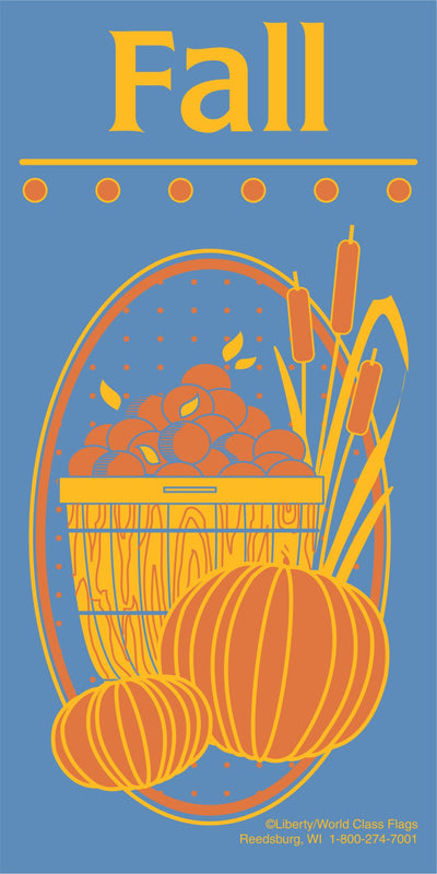 60" x 30" Sunbrella Street Banner - Fall Pumpkins - Liberty Flag & Specialty