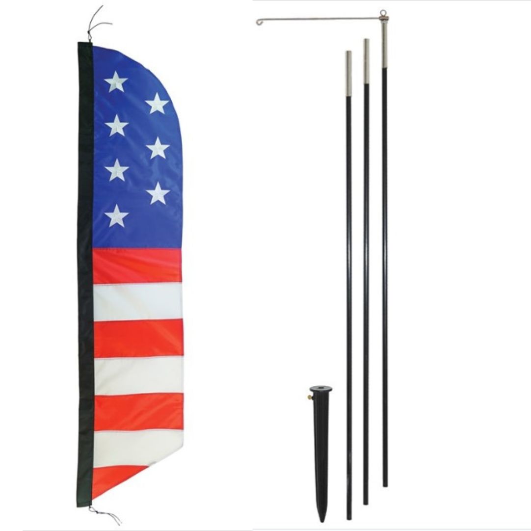 7' Stars and Stripes Feather Banner Kit