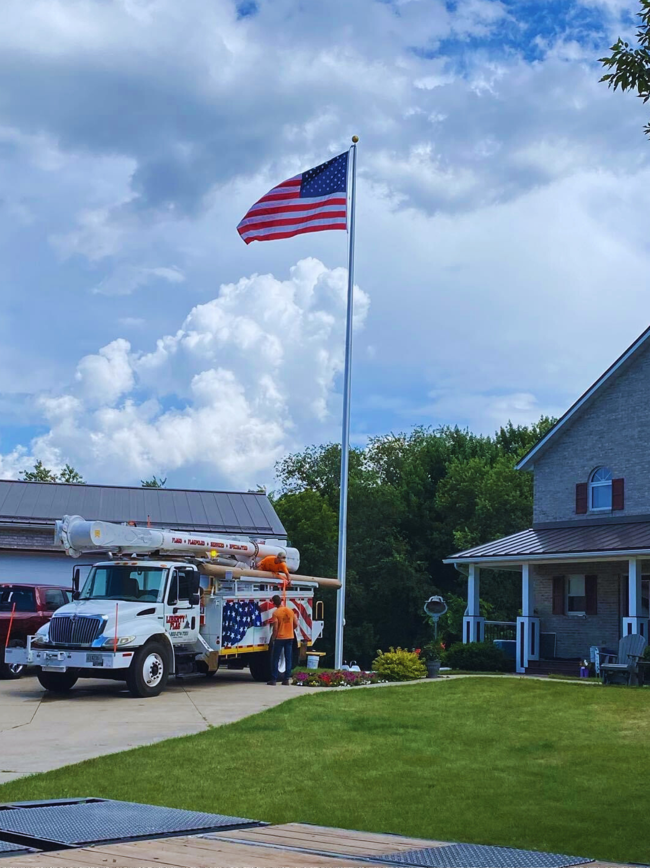 Flagpole installation and deals repair near me