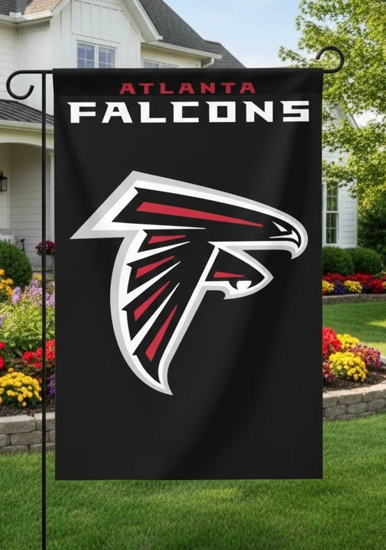 Atlanta Falcons Banner - Black, Letters Heading - Liberty Flag & Specialty