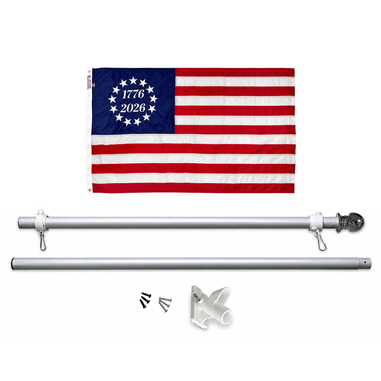 First - Class America 250 Flagpole Kit - Liberty Flag & Specialty