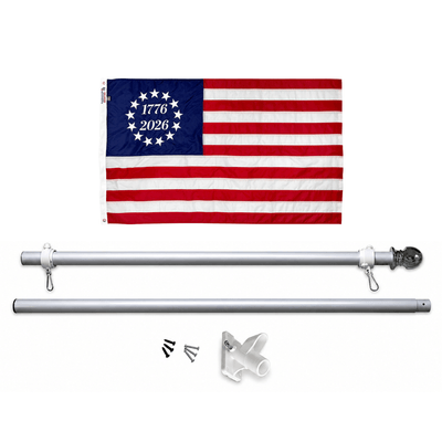 First - Class America 250 Flagpole Kit - Liberty Flag & Specialty