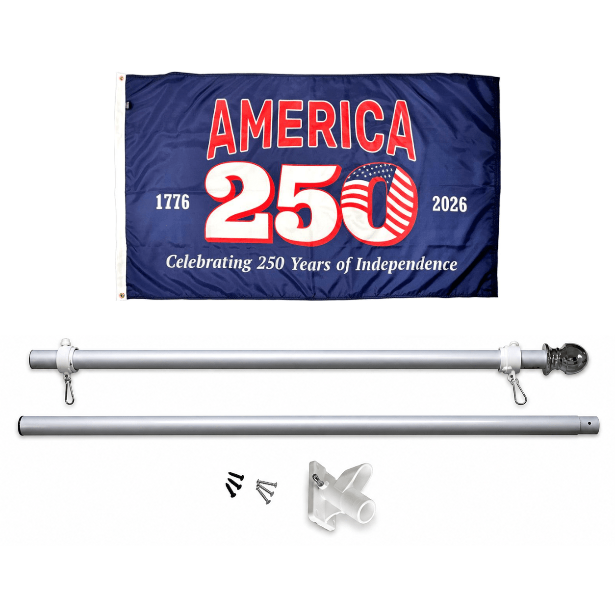 First - Class America 250 Flagpole Kit - Liberty Flag & Specialty