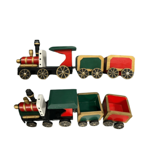 Vintage Wooden Toy Train - Liberty Flag & Specialty