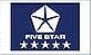 2.5x3.5' Blue 5 Star Logo Flag - Liberty Flag & Specialty