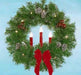 3' Building Front Natural Garland Wreath with 3 Red Candles - Liberty Flag & Specialty