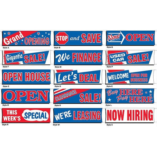 3' x 10' Stock Message Banners - Liberty Flag & Specialty