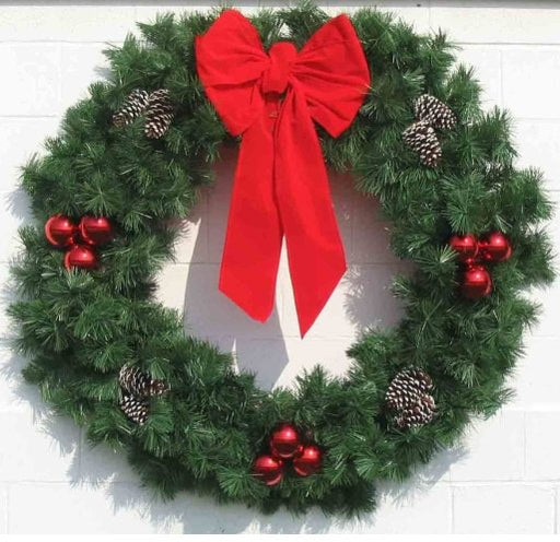 4' Building Front Natural Garland Wreath with Bow - Liberty Flag & Specialty