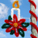 5' Garland Candle in Poinsettia Pole Mount - Liberty Flag & Specialty