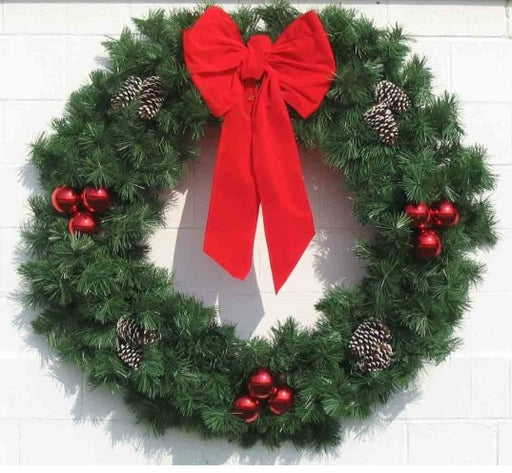 6' Building Front Natural Garland Wreath with Bow - Liberty Flag & Specialty