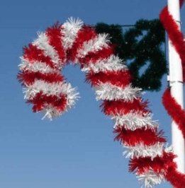 6' Garland Candy Cane with Holly - Liberty Flag & Specialty