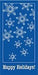 60" x 30" Sunbrella Street Banner - Happy Holidays Snowflakes - Liberty Flag & Specialty