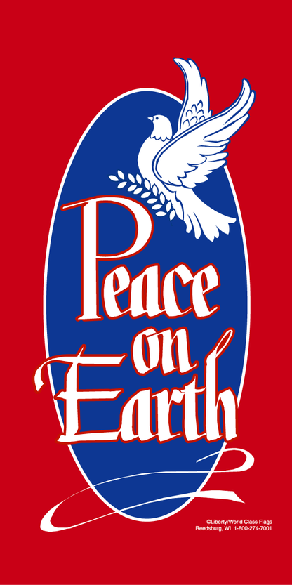 60" x 30" Sunbrella Street Banner - Peace on Earth - Liberty Flag & Specialty